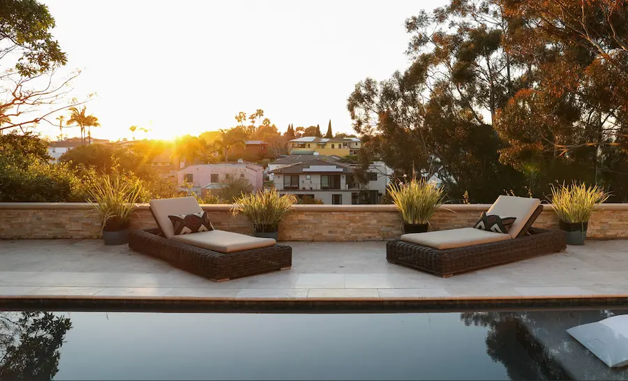 bain soleil cocooning terrasse piscine