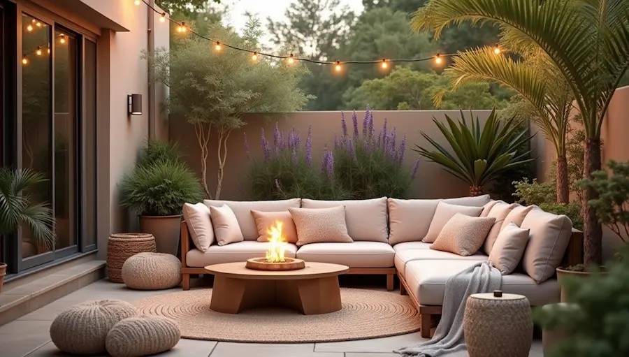 terrasse cosy avec salon bas