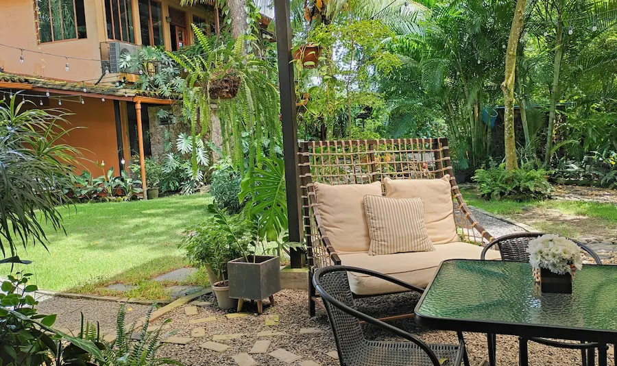 terrasse exotique cosy