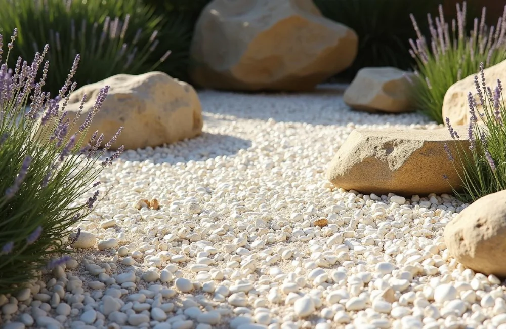 graviers jardin mineral