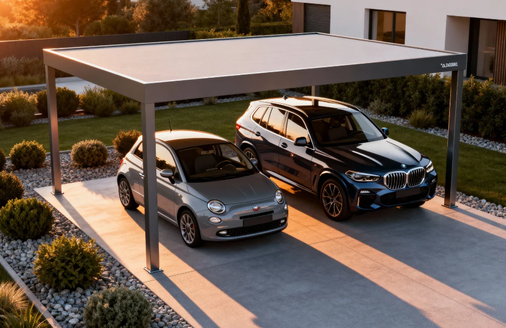 taille carport 2 voitures