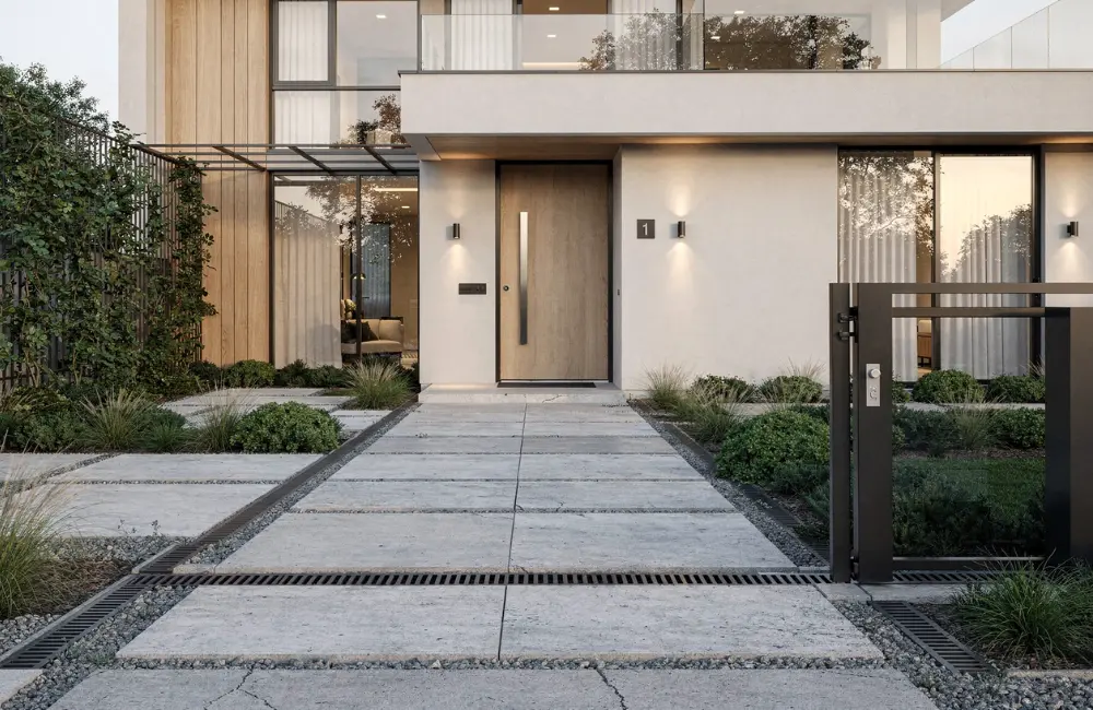 devanture maison moderne