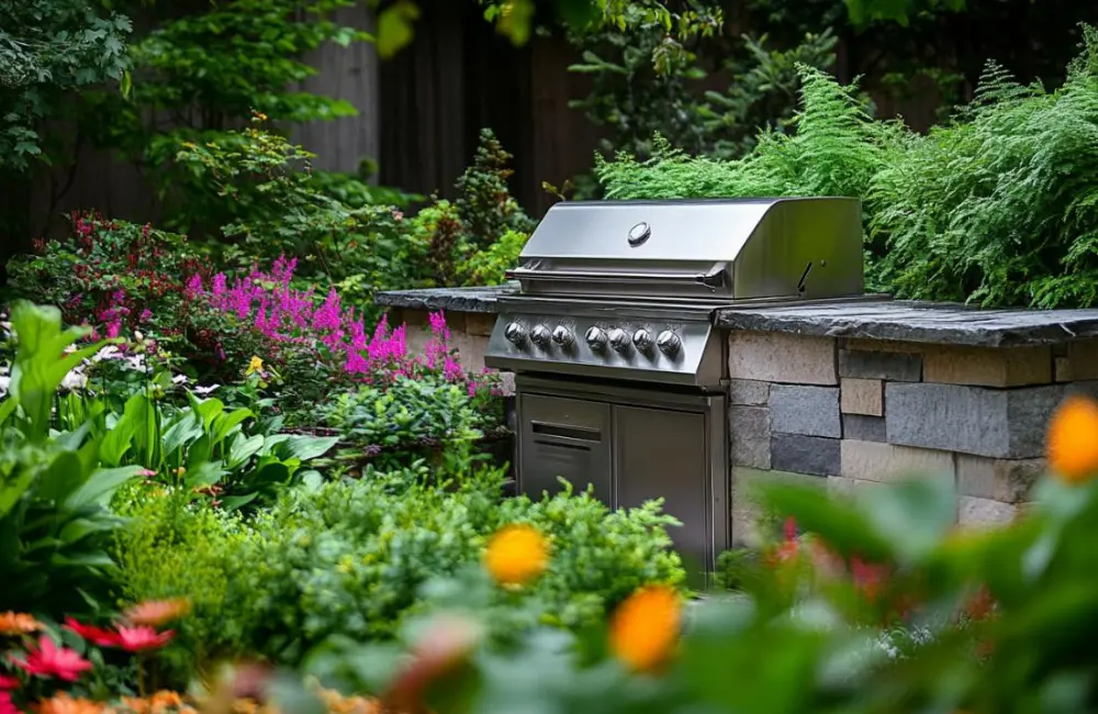 grille inox barbecu jardin