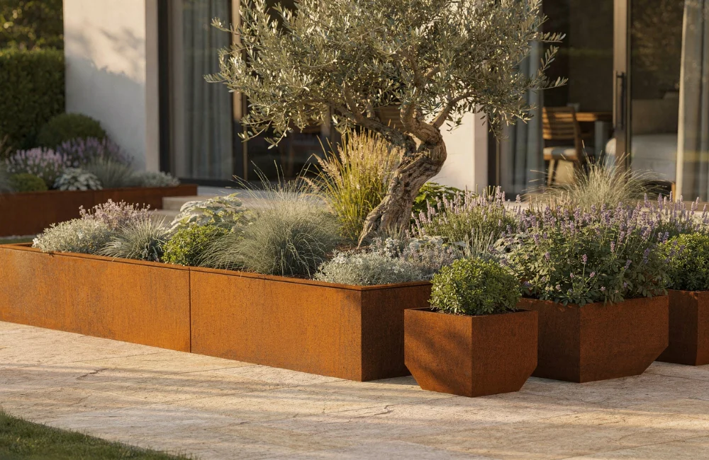 rouille amenagement jardin urbain