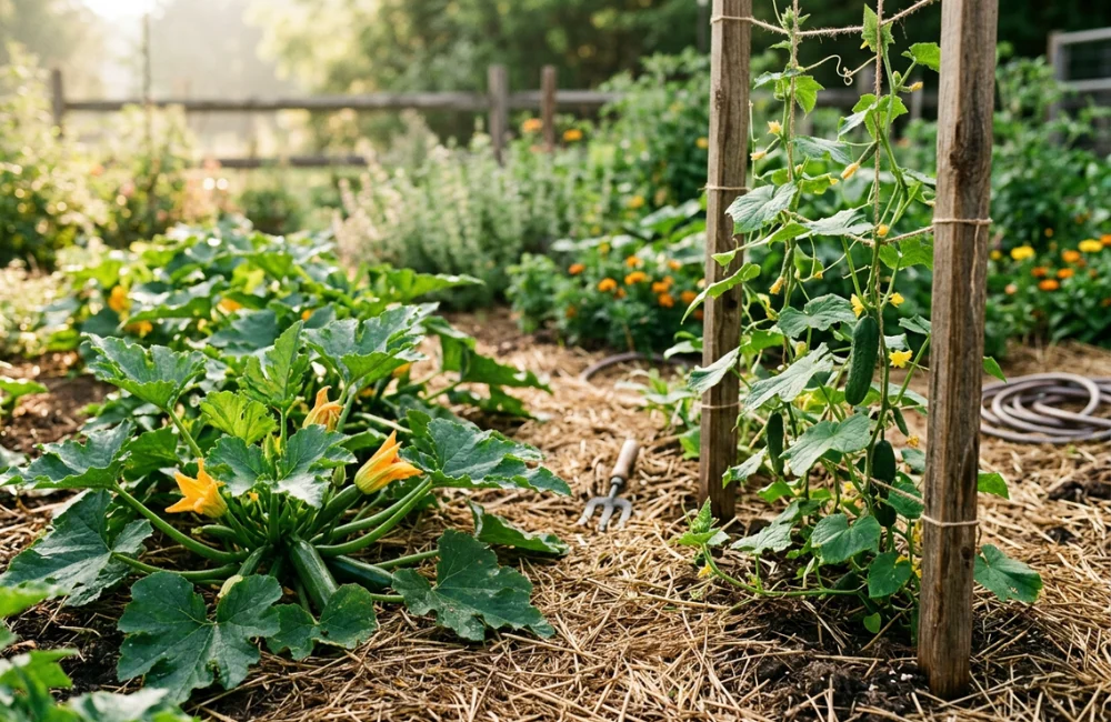 distance courgette concombres