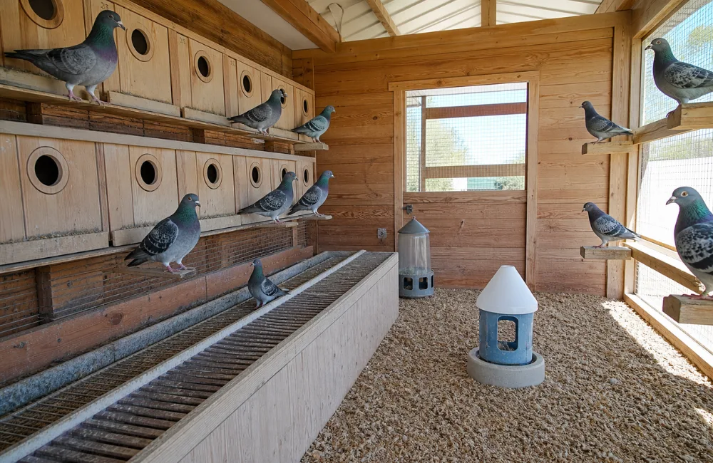 construction pigeonnier interieur bois