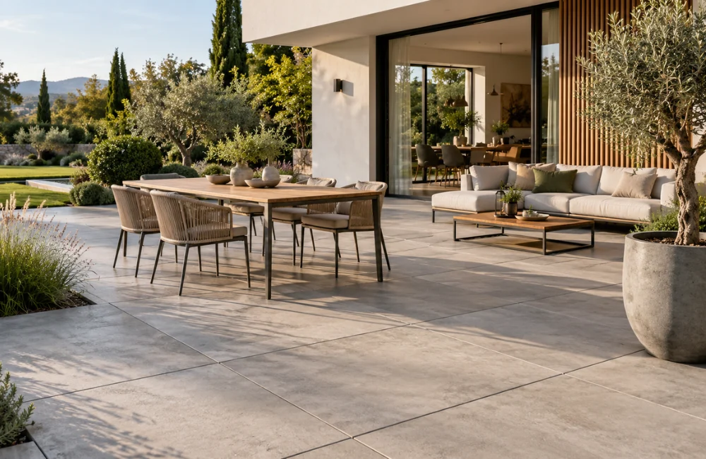 grandes dalles beton jardin